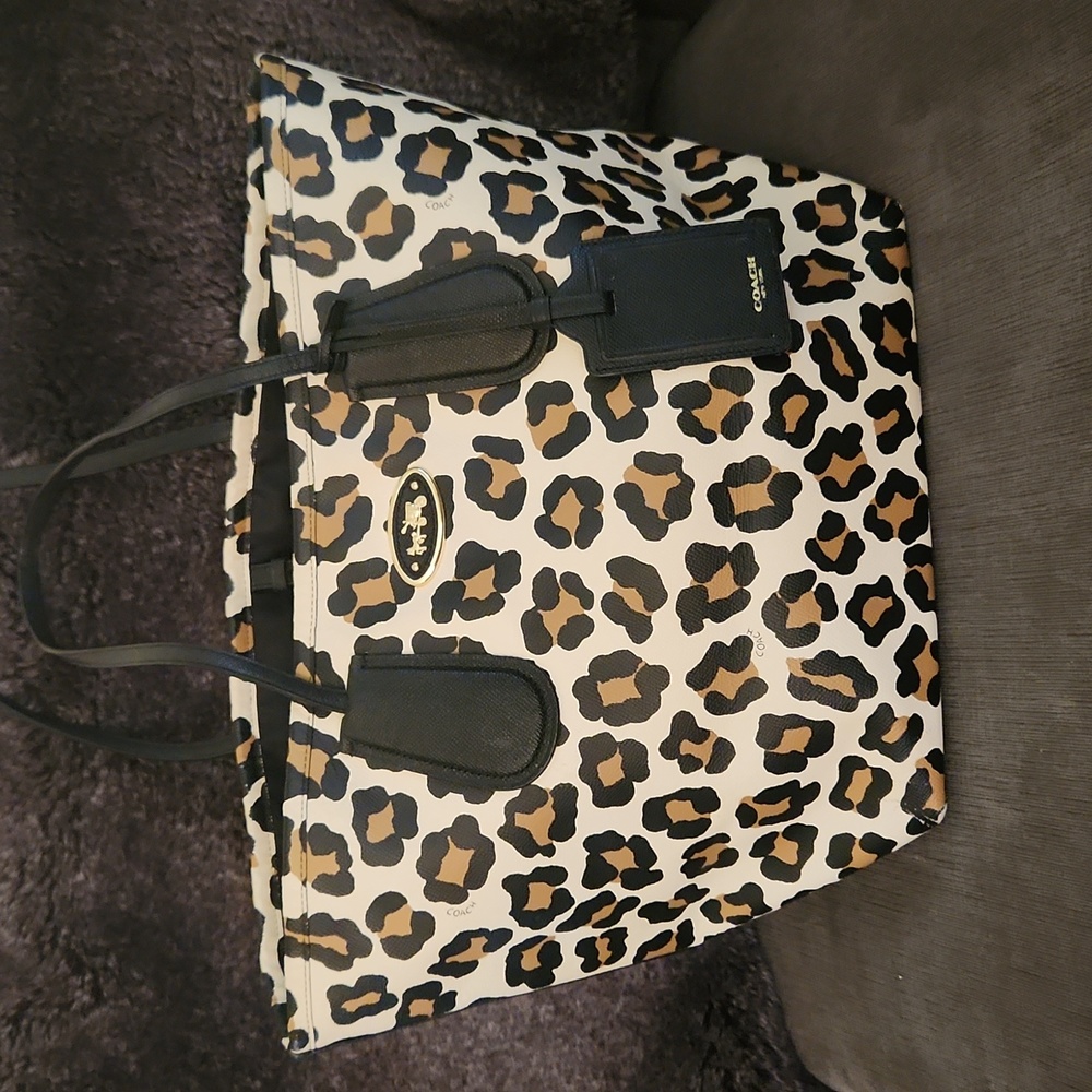 Coach Leopard Tote
